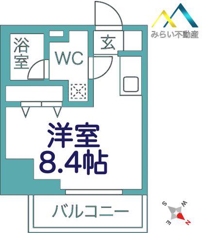 クラリッサ横浜ウエスト(ワンルーム/3階)の間取り写真