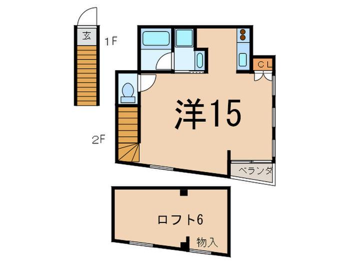 N.S.HAMADAYAMA(ワンルーム/2階)の間取り写真