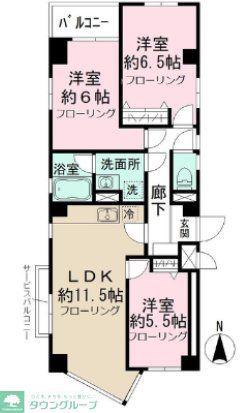フィラ新百合ヶ丘(3LDK/1階)の間取り写真