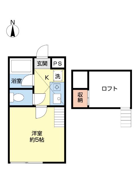 アーバンシティ中野栄(1K/1階)の間取り写真
