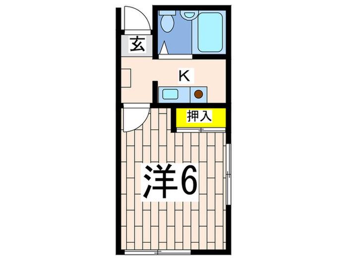メゾンノーブル(1K/1階)の間取り写真