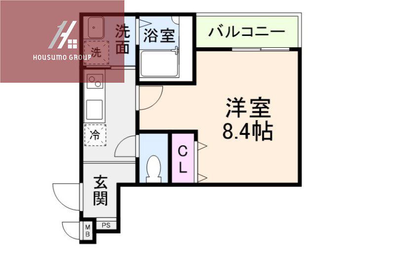 フジパレス喜連西ノース(1K/1階)の間取り写真