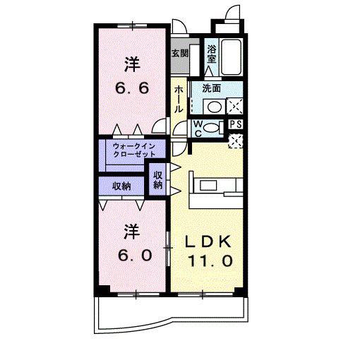 FORESTA(2LDK/2階)の間取り写真