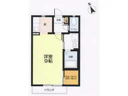 フ・ミールあいはら(1K/2階)の間取り写真