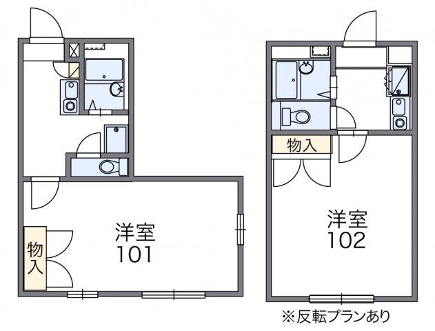 伊都倶楽部(1K/1階)の間取り写真