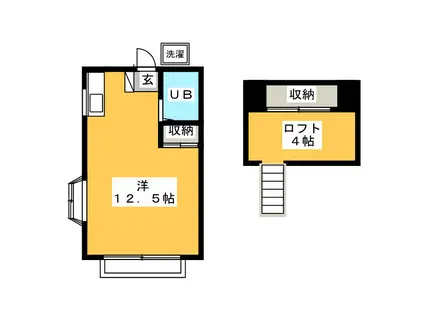 パレスNOJIMAI(ワンルーム/2階)の間取り写真