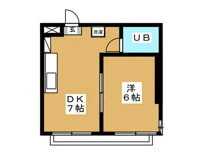 ラフィーヌ元山(1DK/3階)の間取り写真