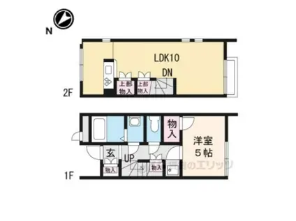 レオネクスト庄五郎 参番館(1LDK/1階)の間取り写真