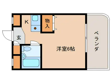 シティパレスあやめ池 パート8(1K/1階)の間取り写真