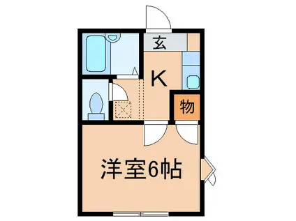 ソレイユ三ヶ峯(1K/1階)の間取り写真