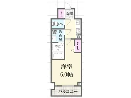 レジュールアッシュ神戸VIVANT(1K/11階)の間取り写真