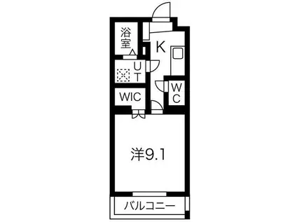 ヴィガラス永田町II(1K/3階)の間取り写真