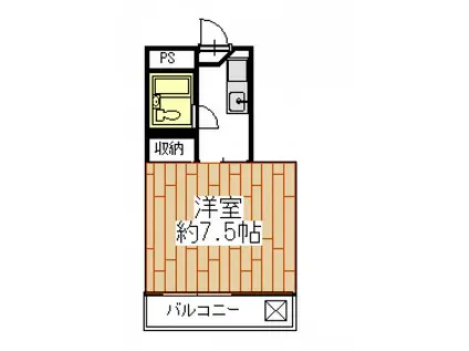 ロアベル高崎(1K/3階)の間取り写真