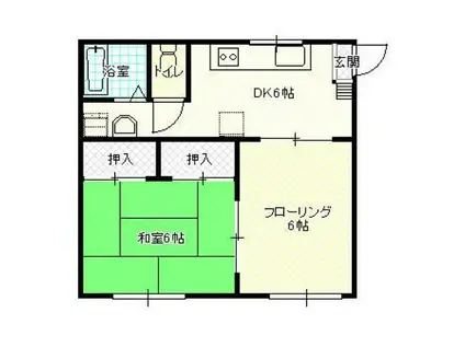 RESIDENCE TOKAI(2DK/1階)の間取り写真