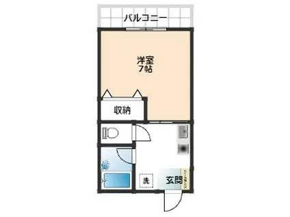 APARTMENT DE KADOMATSU(1K/2階)の間取り写真