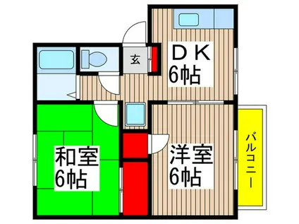 トラッドハナシマ(2DK/1階)の間取り写真
