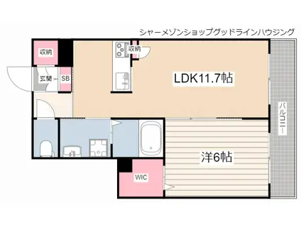 カーサグラスA(1LDK/1階)の間取り写真