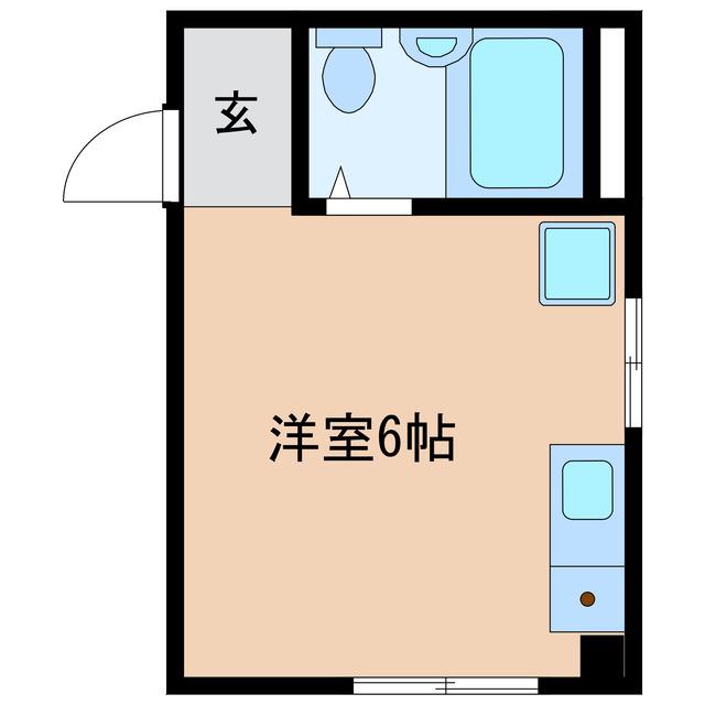 ピーコックビル(ワンルーム/4階)の間取り写真