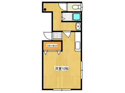 内藤アパート(ワンルーム/1階)の間取り写真