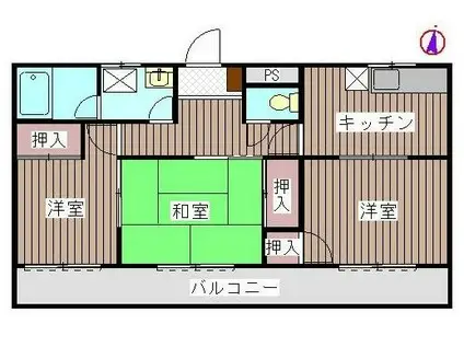 アメニティプラザ(2LDK/3階)の間取り写真