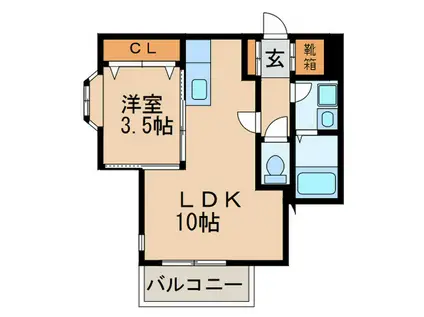 ジョワ・アバンセ(1LDK/4階)の間取り写真