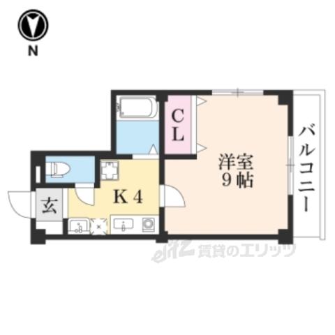 ヒューマンヒルズ3(1K/2階)の間取り写真