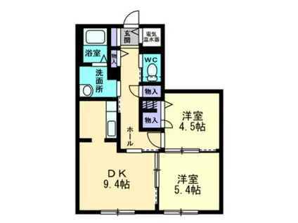 グランドメゾン栗原西(2DK/2階)の間取り写真