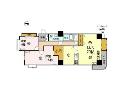 ファミール五反田(2LDK/5階)の間取り写真