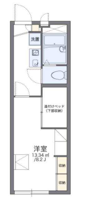 レオパレスGATESMILLS(1K/1階)の間取り写真