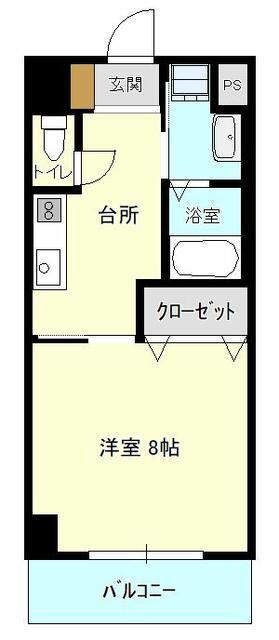 フルリール松浦II(1K/1階)の間取り写真
