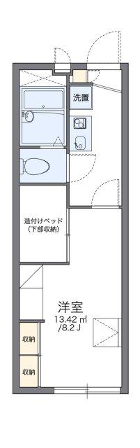 レオパレスサンシーロ(1K/1階)の間取り写真