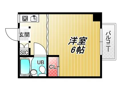 リバティーベル(1K/2階)の間取り写真