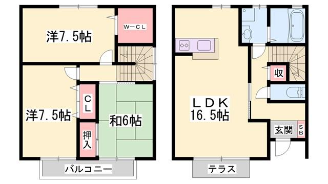 パークハイム壱番館 D棟(3LDK/1階)の間取り写真