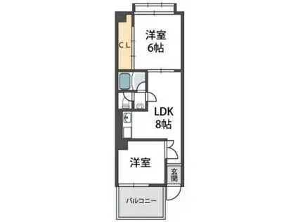 WHITE HEIGHTS(2LDK/7階)の間取り写真