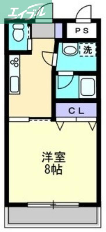 ハアラン一ノ宮(1K/3階)の間取り写真