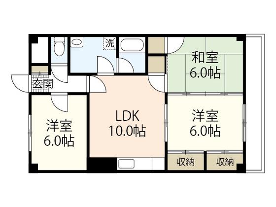 メゾンリュミエール(3LDK/4階)の間取り写真