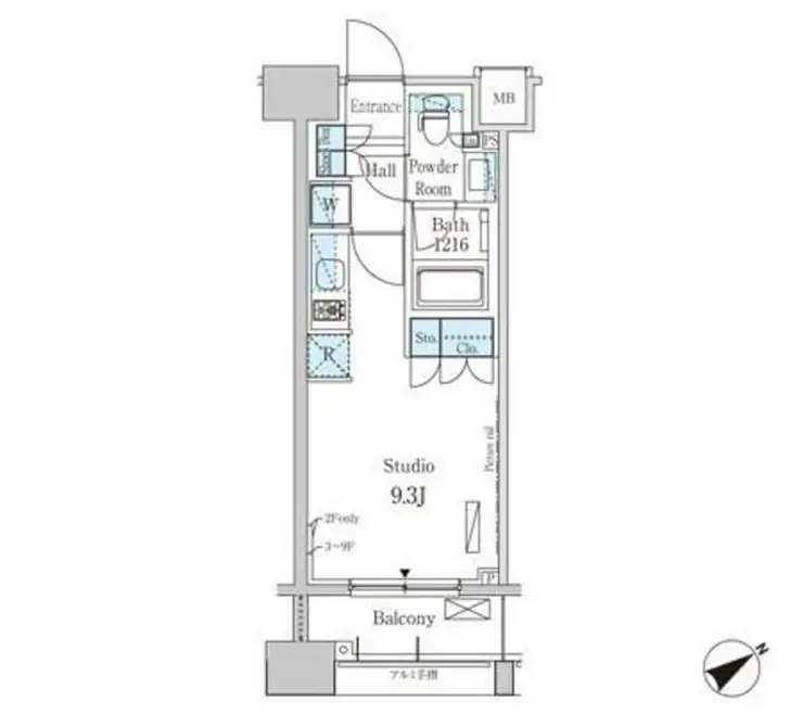 パークアクシス横浜山下町 4階階 間取り
