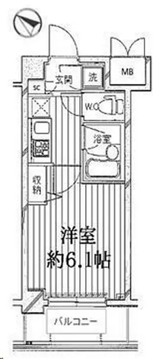 パレステュディオ赤坂弐番館 2階階 間取り