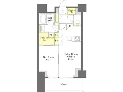 プライムメゾン江古田の杜イースト(1LDK/10階)の間取り写真