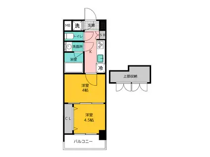 CLUB ORIENT BLD NO.88 MARINAGATE SU(2K/3階)の間取り写真