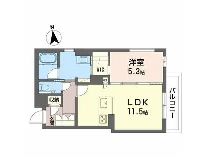 エクラージュ吹上(1LDK/3階)の間取り写真