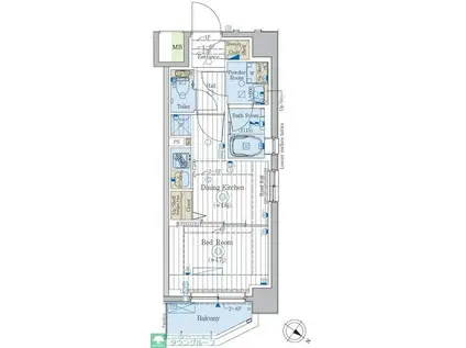 プラージュリュー押上(1DK/6階)の間取り写真