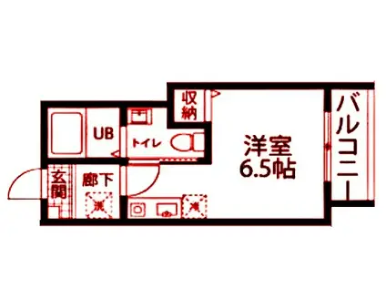 うみかぜハイツII(ワンルーム/3階)の間取り写真