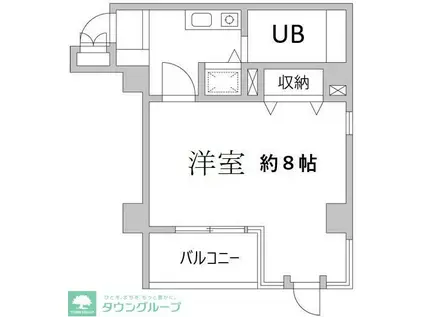 コパーズアプト鶴ヶ峰(1K/3階)の間取り写真