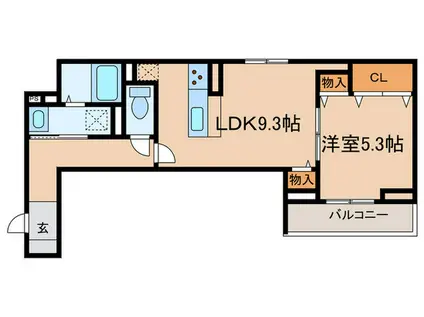 METEOR GRAND(1LDK/3階)の間取り写真