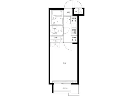 ルーブル溝の口弐番館(1K/5階)の間取り写真