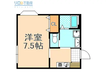 笠井ビル(ワンルーム/2階)の間取り写真