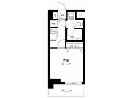 スカイコート都立大学第3(1K/1階)の間取り写真