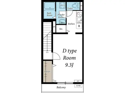 リブリ・ハピネス(1K/1階)の間取り写真