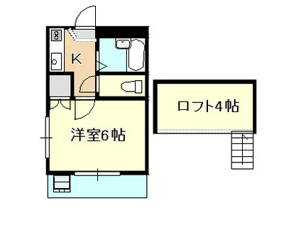 EIRAKU II(1K/2階)の間取り写真